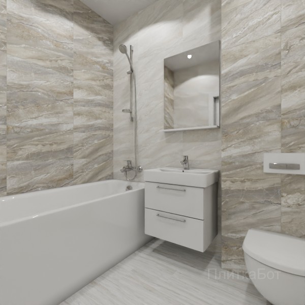 ALMA ceramica 2026, Адриатик, Контрастные стены, контраст у инсталляции, палубная №3