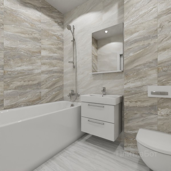 ALMA ceramica 2026, Адриатик, Контрастные стены, контраст у инсталляции, палубная №4