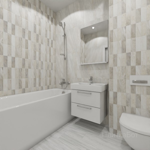 ALMA ceramica 2026, Адриатик, Контрастные стены вертикально, контраст у инсталляции, палубная №2