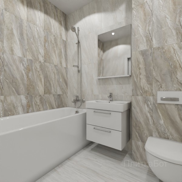 ALMA ceramica 2026, Адриатик, Контрастные стены вертикально, контраст у инсталляции, палубная №3