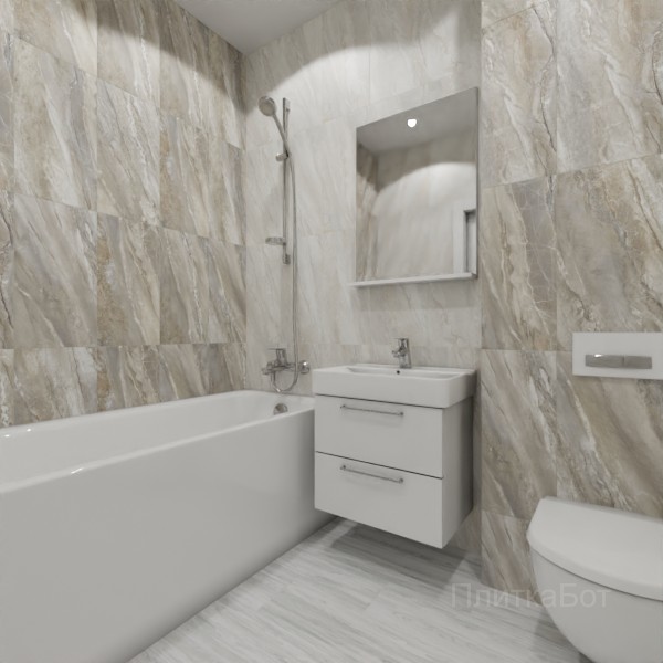 ALMA ceramica 2026, Адриатик, Контрастные стены вертикально, контраст у инсталляции, палубная №4