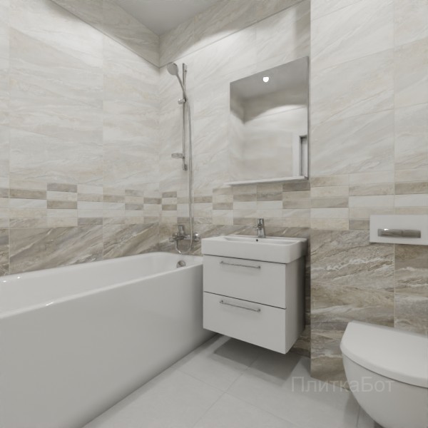 ALMA ceramica 2026, Адриатик, Низ-верх, декор и полоса