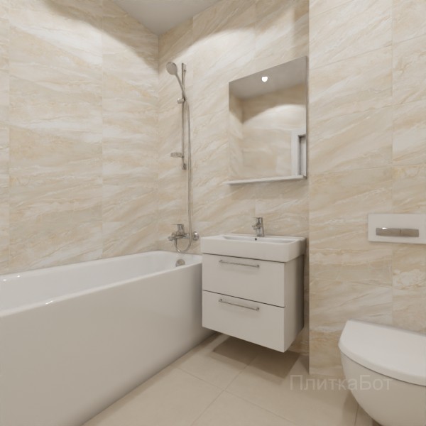 ALMA ceramica 2026, Адриатик (беж), Без декора
