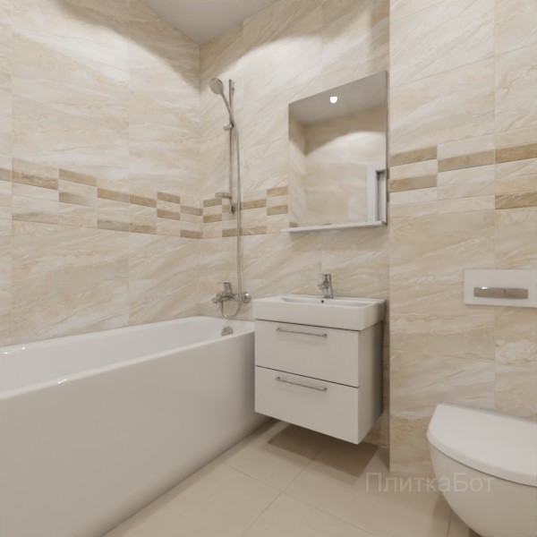 ALMA ceramica 2026, Адриатик (беж), Декор по центру