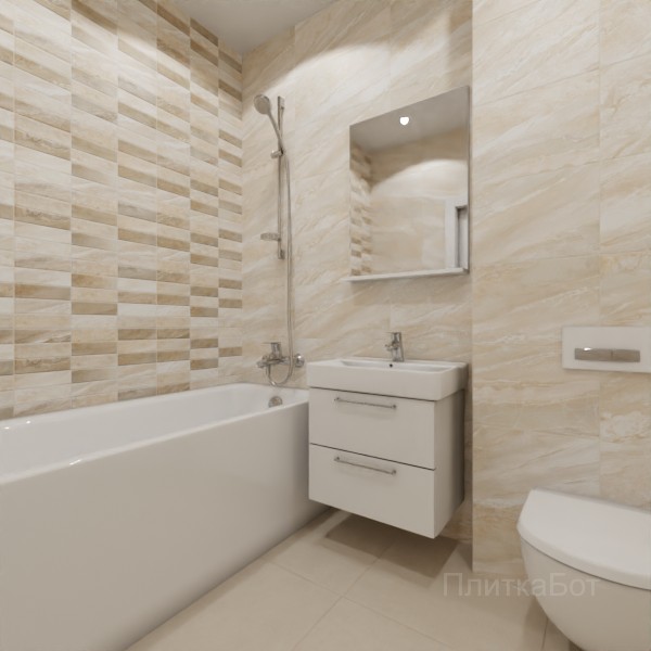 ALMA ceramica 2026, Адриатик (беж), Контрастные стены №1