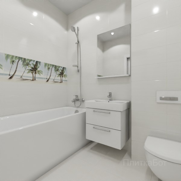 ALMA ceramica 2026, Айленд, Панно над ванной