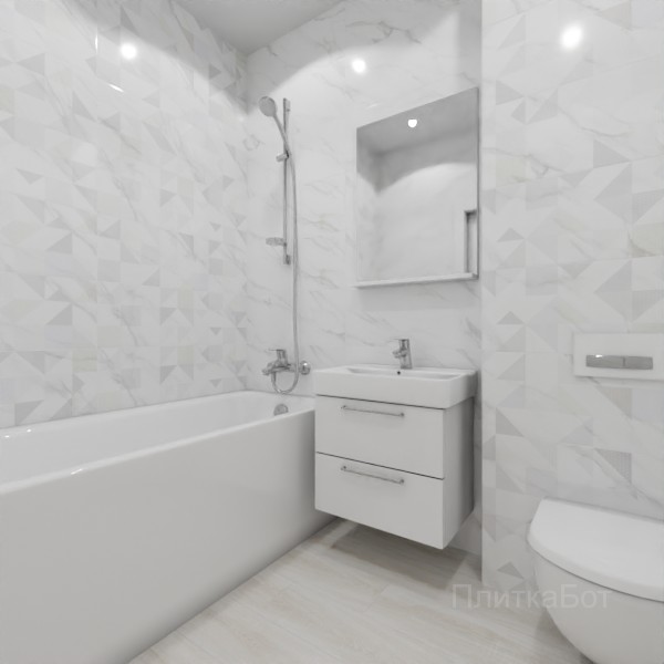 ALMA ceramica 2026, Айсберг, Контрастные стены, контраст у инсталляции, палубная №1