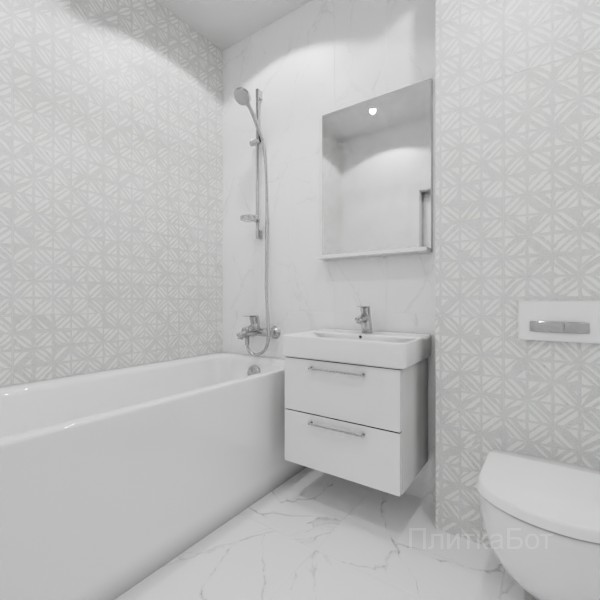ALMA ceramica 2026, Амарант, Контрастные стены вертикально, контраст у инсталляции №5