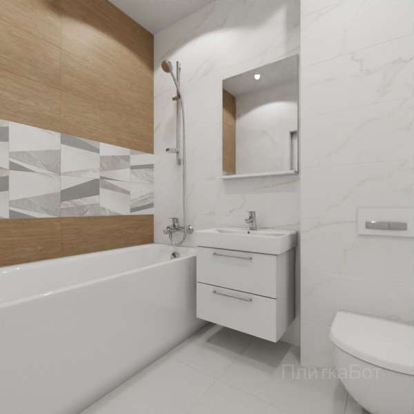 ALMA ceramica 2026, Антурин, Два декора над ванной №32