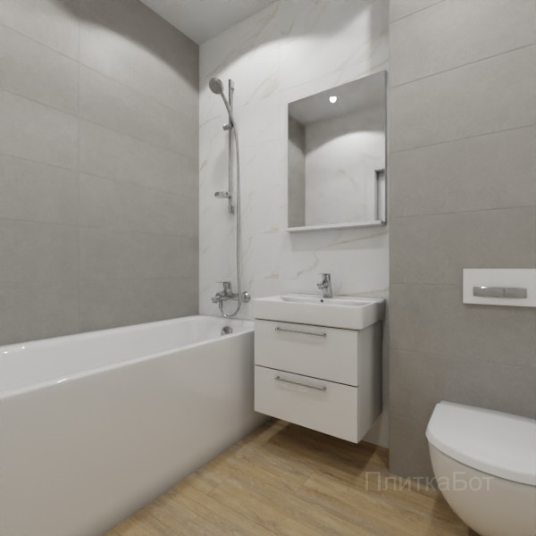 ALMA ceramica 2026, Антурин, Контрастные стены, контраст у инсталляции, палубная №1