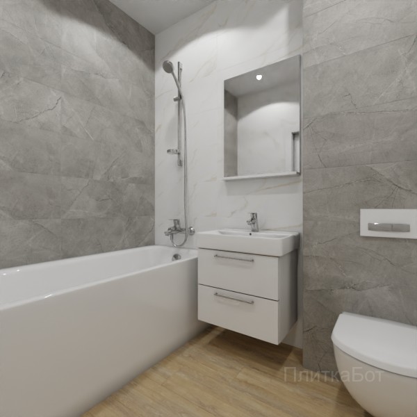 ALMA ceramica 2026, Антурин, Контрастные стены, контраст у инсталляции, палубная №2