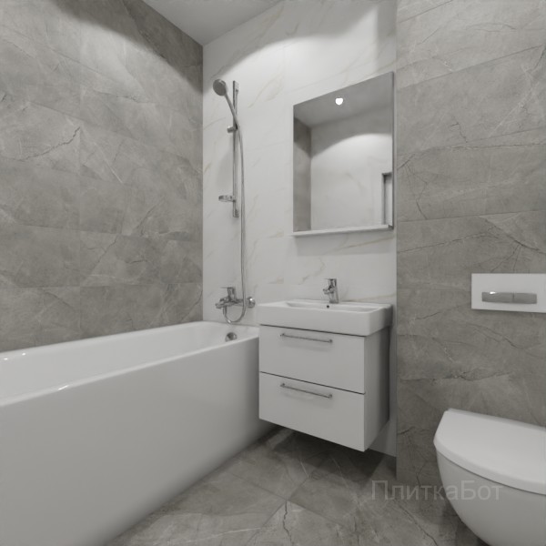ALMA ceramica 2026, Антурин, Контрастные стены, контраст у инсталляции №6