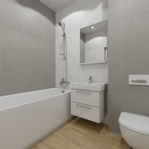 ALMA ceramica 2026, Антурин, Контрастные стены вертикально, контраст у инсталляции, палубная №1