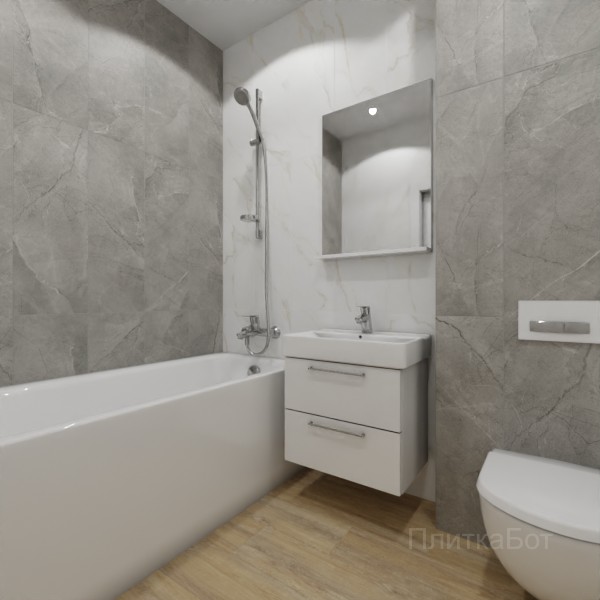 ALMA ceramica 2026, Антурин, Контрастные стены вертикально, контраст у инсталляции, палубная №2