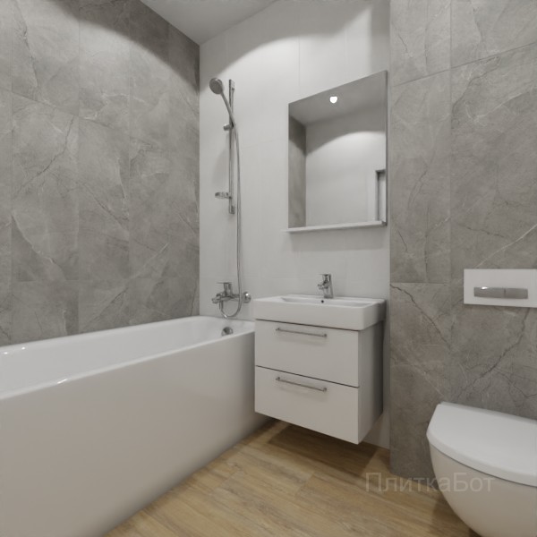 ALMA ceramica 2026, Антурин, Контрастные стены вертикально, контраст у инсталляции, палубная №5
