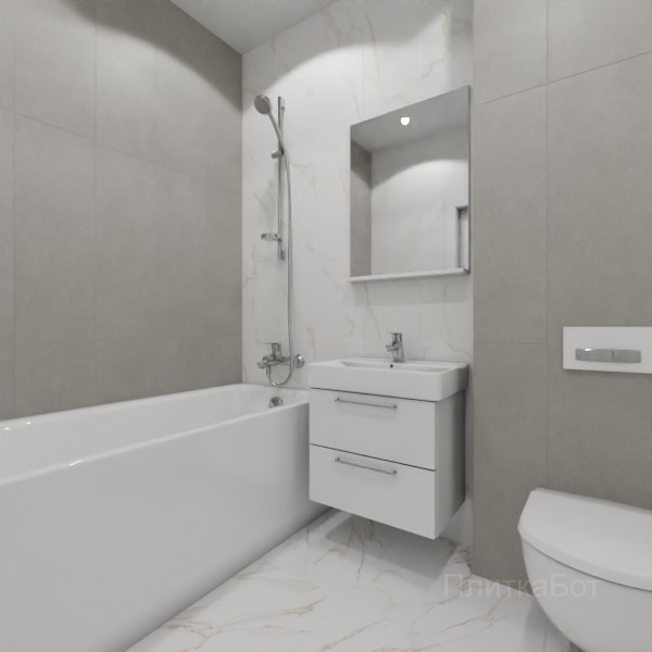 ALMA ceramica 2026, Антурин, Контрастные стены вертикально, контраст у инсталляции №1