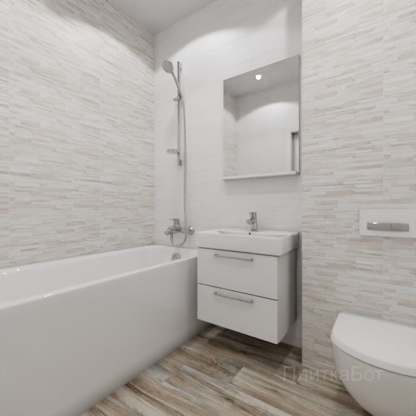 ALMA ceramica 2026, Артео, Контрастные стены, контраст у инсталляции, палубная №1