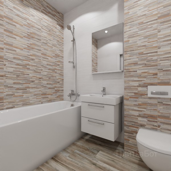 ALMA ceramica 2026, Артео, Контрастные стены, контраст у инсталляции, палубная №2