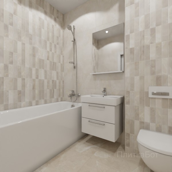 ALMA ceramica 2026, Азимут, Контрастные стены вертикально, контраст у инсталляции №1