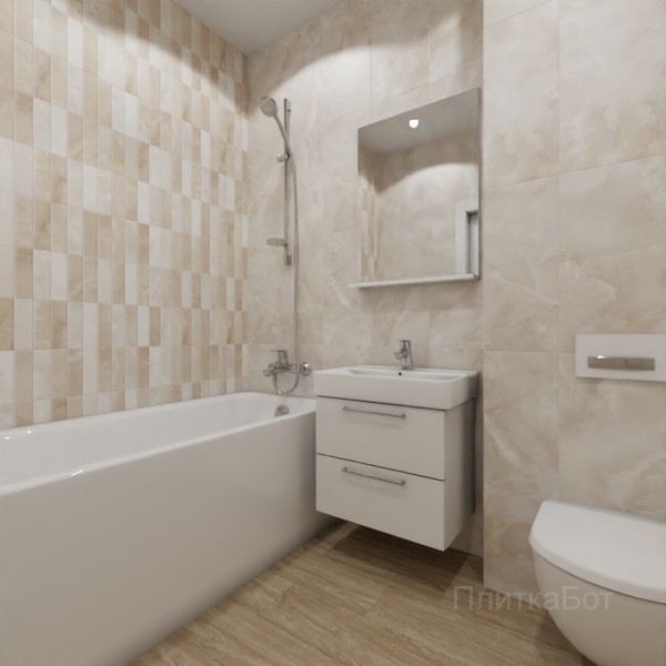 ALMA ceramica 2026, Азимут (беж), Контрастные стены вертикально, палубная №1