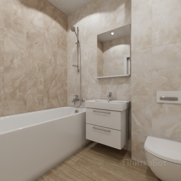 ALMA ceramica 2026, Азимут (беж), Контрастные стены вертикально, палубная №2
