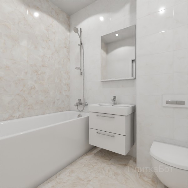 ALMA ceramica 2026, Бергамо (беж), Контрастные стены №3