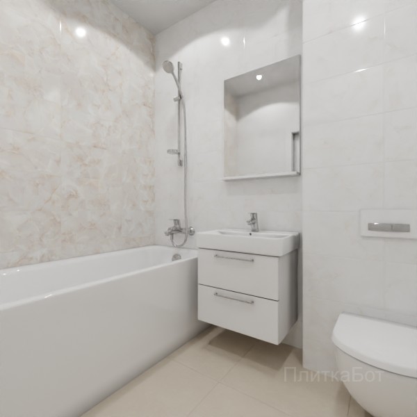 ALMA ceramica 2026, Бергамо (беж), Контрастные стены №4
