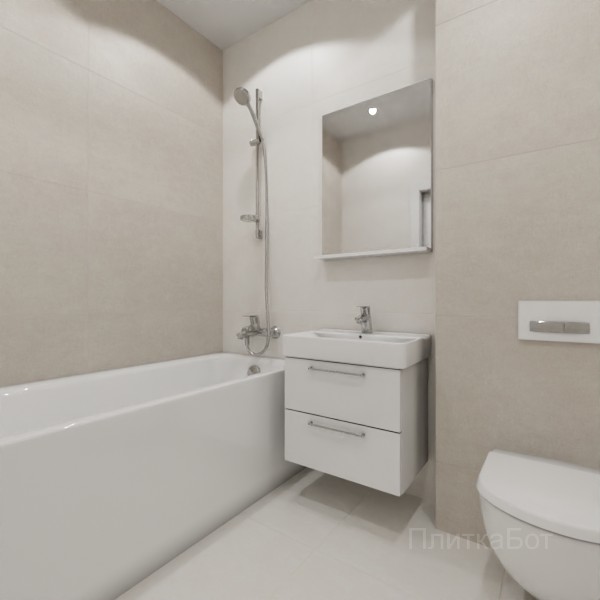 ALMA ceramica 2026, Берлин (беж), Контрастные стены, контраст у инсталляции №4