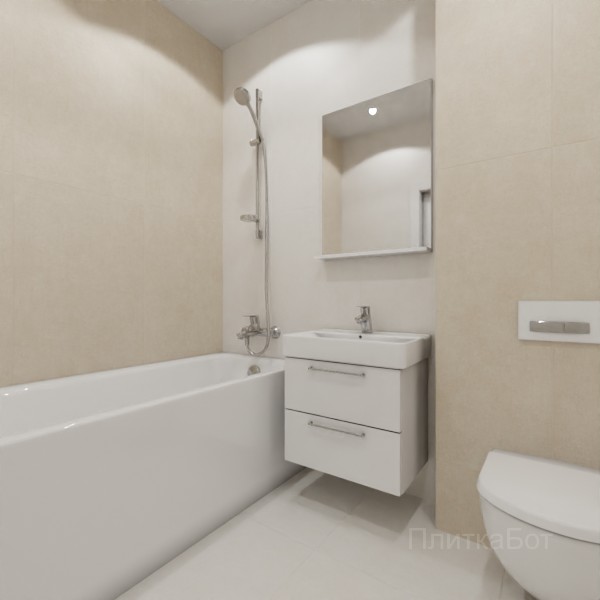 ALMA ceramica 2026, Берлин (беж), Контрастные стены вертикально, контраст у инсталляции №7