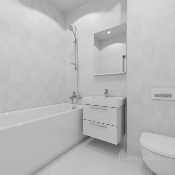 ALMA ceramica 2026, Бетон Про, Контрастные стены, контраст у инсталляции №1