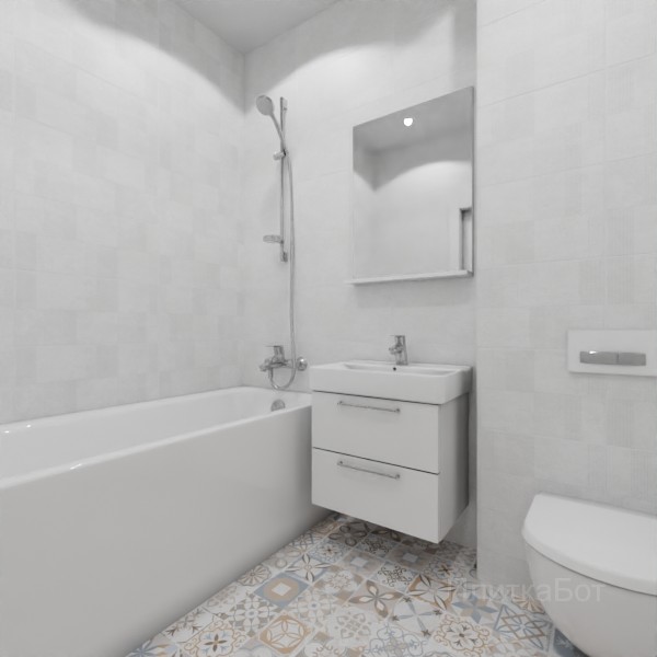 ALMA ceramica 2026, Бетон Про, Контрастные стены, контраст у инсталляции №3