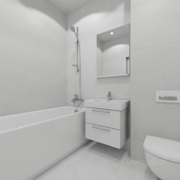 ALMA ceramica 2026, Бетон Про, Контрастные стены, контраст у инсталляции №6