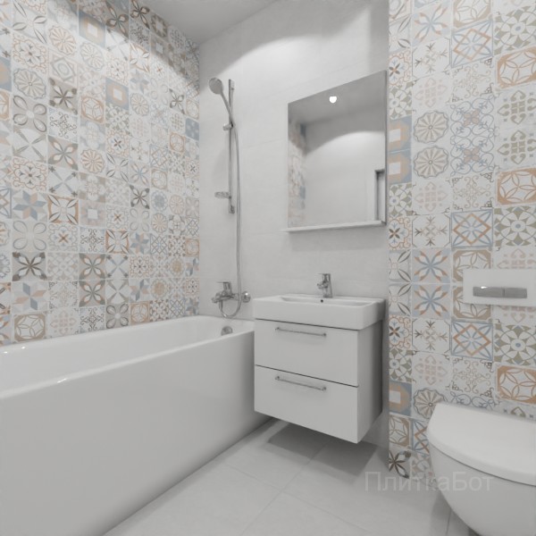 ALMA ceramica 2026, Бетон Про, Контрастные стены, контраст у инсталляции №12
