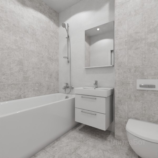 ALMA ceramica 2026, Бетон Про, Контрастные стены, контраст у инсталляции №19