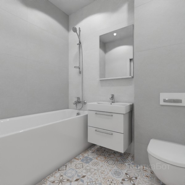 ALMA ceramica 2026, Бетон Про, Контрастные стены, контраст у инсталляции №23