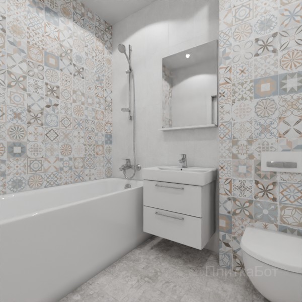 ALMA ceramica 2026, Бетон Про, Контрастные стены вертикально, контраст у инсталляции №14