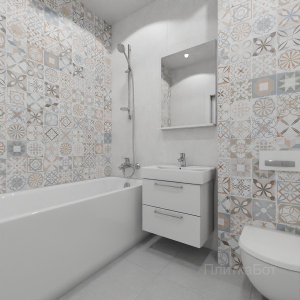 ALMA ceramica 2026, Бетон Про, Контрастные стены вертикально, контраст у инсталляции №15