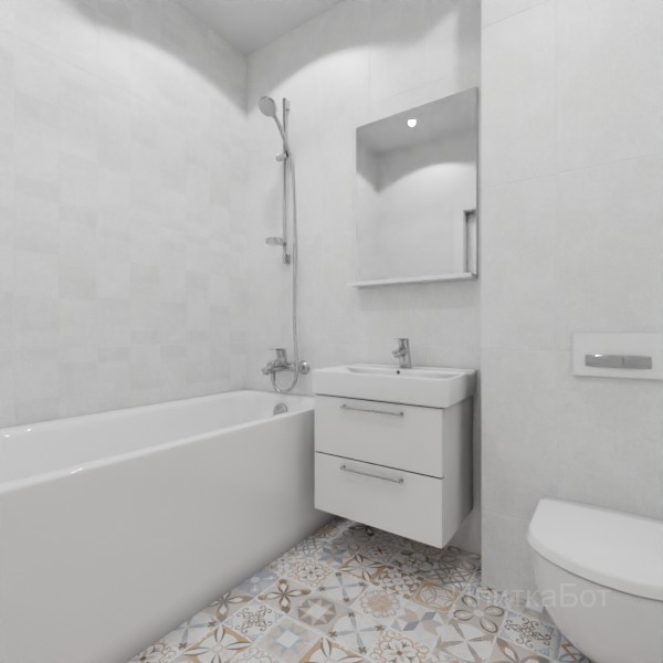 ALMA ceramica 2026, Бетон Про, Контрастные стены вертикально №3