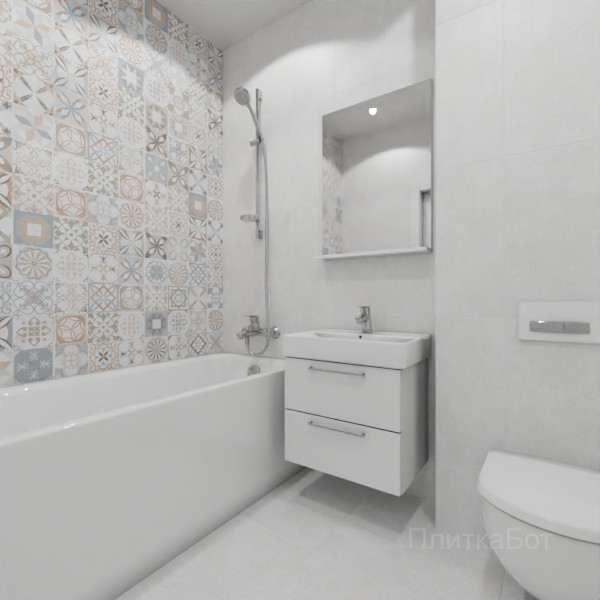 ALMA ceramica 2026, Бетон Про, Контрастные стены вертикально №11