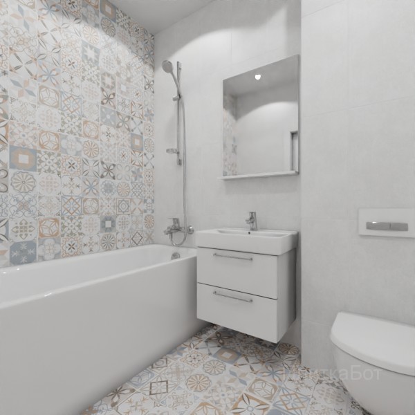 ALMA ceramica 2026, Бетон Про, Контрастные стены вертикально №13