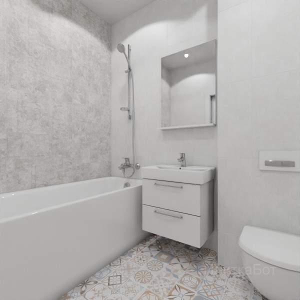 ALMA ceramica 2026, Бетон Про, Контрастные стены вертикально №18