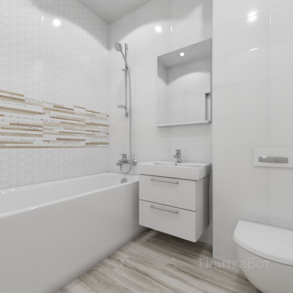 ALMA ceramica 2026, Бильбао, Два декора над ванной, палубная №4
