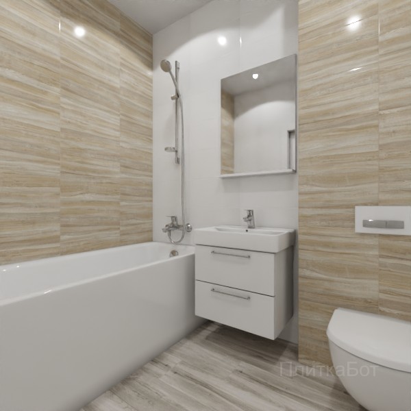 ALMA ceramica 2026, Бильбао, Контрастные стены, контраст у инсталляции, палубная №3