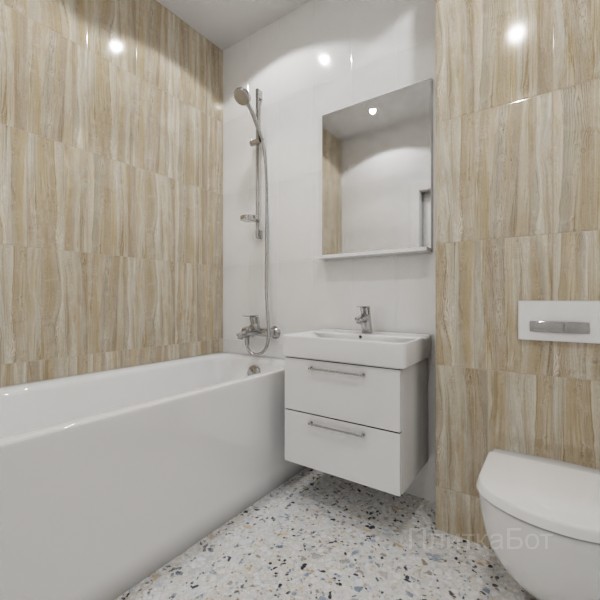 ALMA ceramica 2026, Бильбао, Контрастные стены вертикально, контраст у инсталляции №3