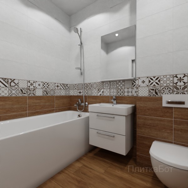 ALMA ceramica 2026, Бохо, Низ-верх, декор и полоса, палубная №1