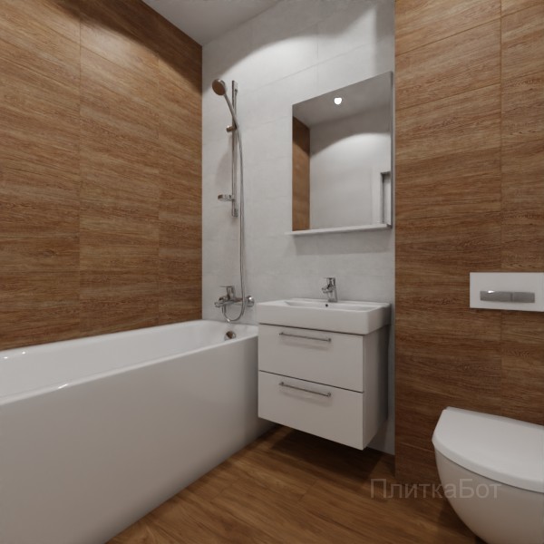 ALMA ceramica 2026, Бохо, Контрастные стены, контраст у инсталляции, палубная №1