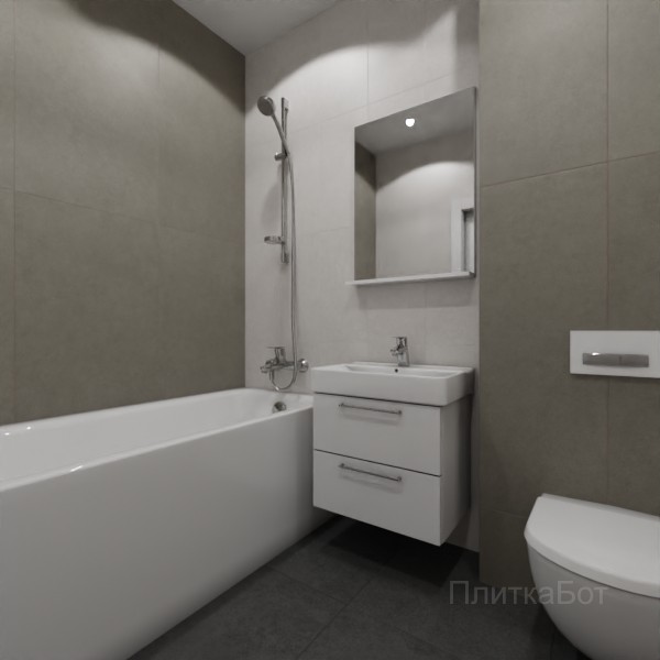 ALMA ceramica 2026, Бонд, Контрастные стены вертикально, контраст у инсталляции №10