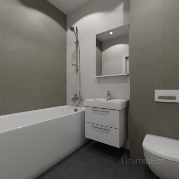 ALMA ceramica 2026, Бонд, Контрастные стены вертикально, контраст у инсталляции №26