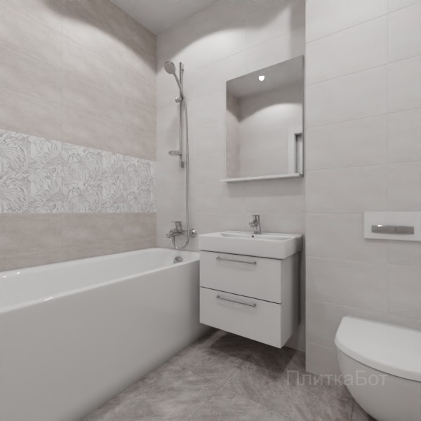 ALMA ceramica 2026, Бонита, Два декора над ванной №3