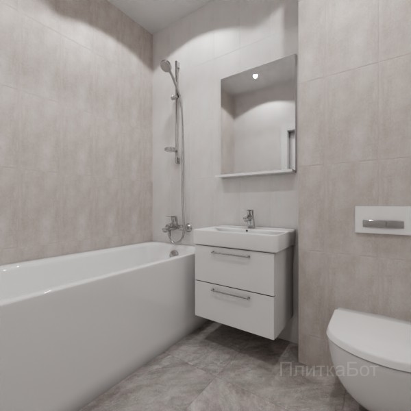 ALMA ceramica 2026, Бонита, Контрастные стены вертикально, контраст у инсталляции №1